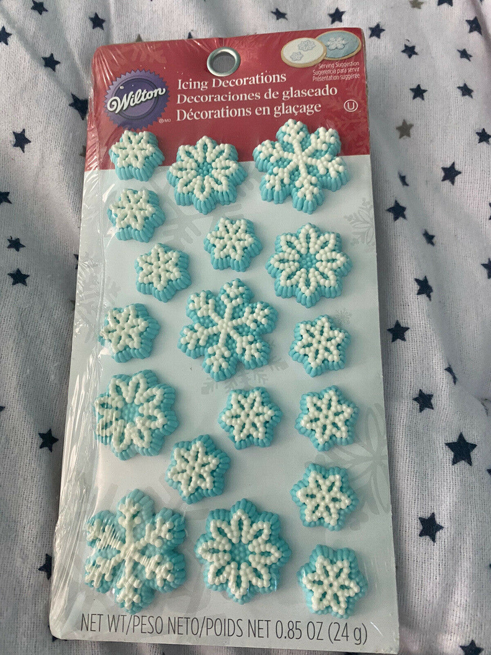 Snowflake Assortment Icing Decorations 18 ct from Wilton 6034 Christmas Baby