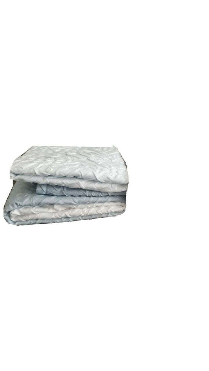 DKNY sculpted ombre shower curtain with white to blue gradient and cloud-like texture, size 72x72.