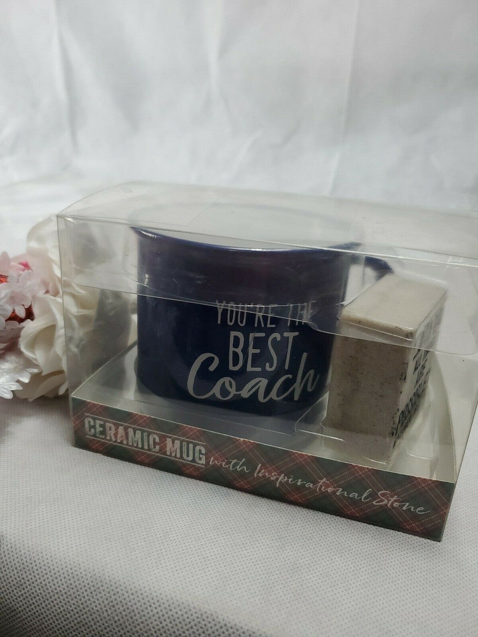 Lighthouse  gift set Ceramic mug decorating stone  YOU'RE THE BEST COACH