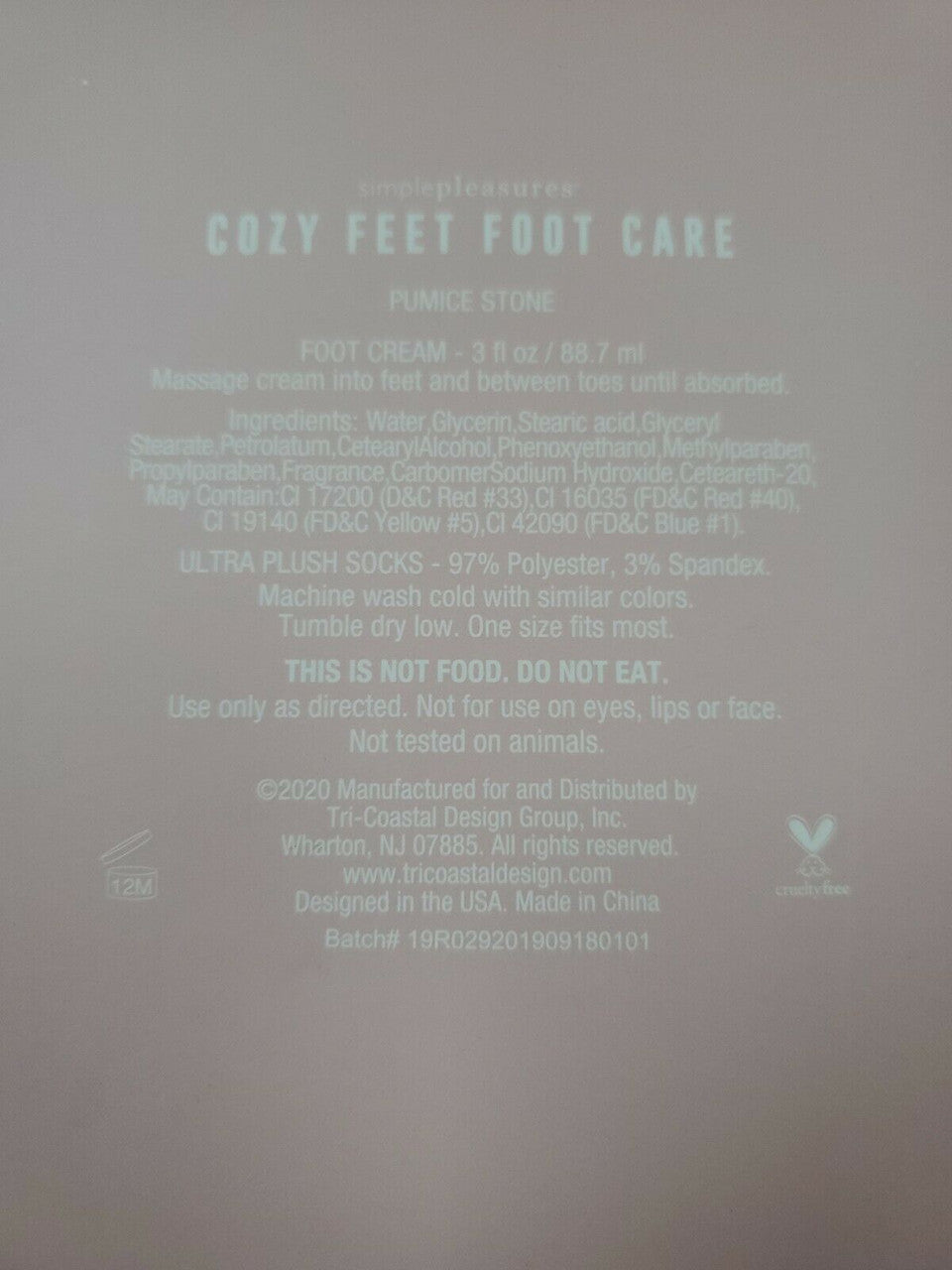 Simple Pleasures Cozy Feet Foot Care  rosewater peony scent cream