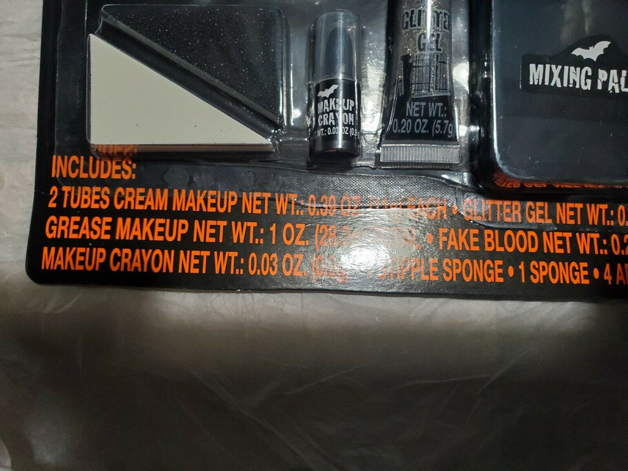 Halloween Deluxe Makeup Kit Grease Face Paint Blood Glitter Gel & HAIR CHALK