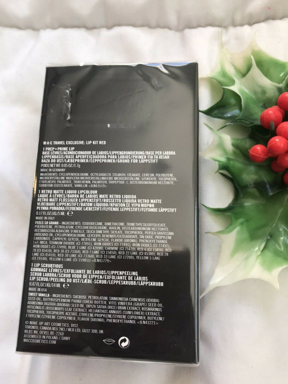 MAC TRAVEL EXCLUSIVE LIP KIT RED PREP + PRIME LIP SCRUBTIOUS LIQUID LIPCOLOUR