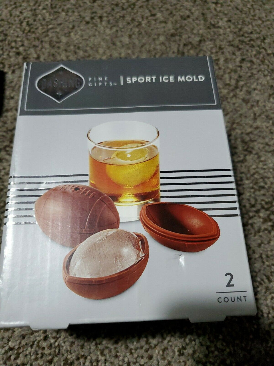 Sport Ice Mold Football Shaped Ice Makers Set of 2 Silicone Dashing  Gifts