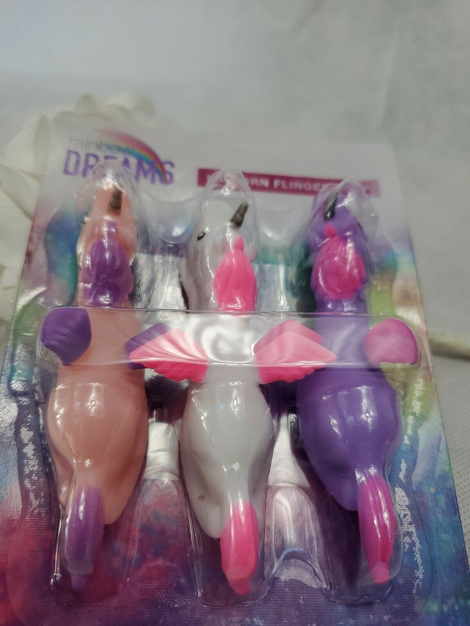 RAINBOW DREAMS FINGER UNICORNS Finger Puppets  3 Piece Set