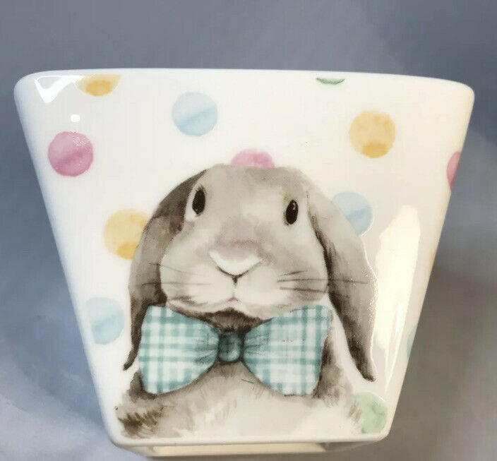 CIROA Easter Parade Bunny Rabbit Polka Dot Appetizer Tid Bit Dessert Bowls
