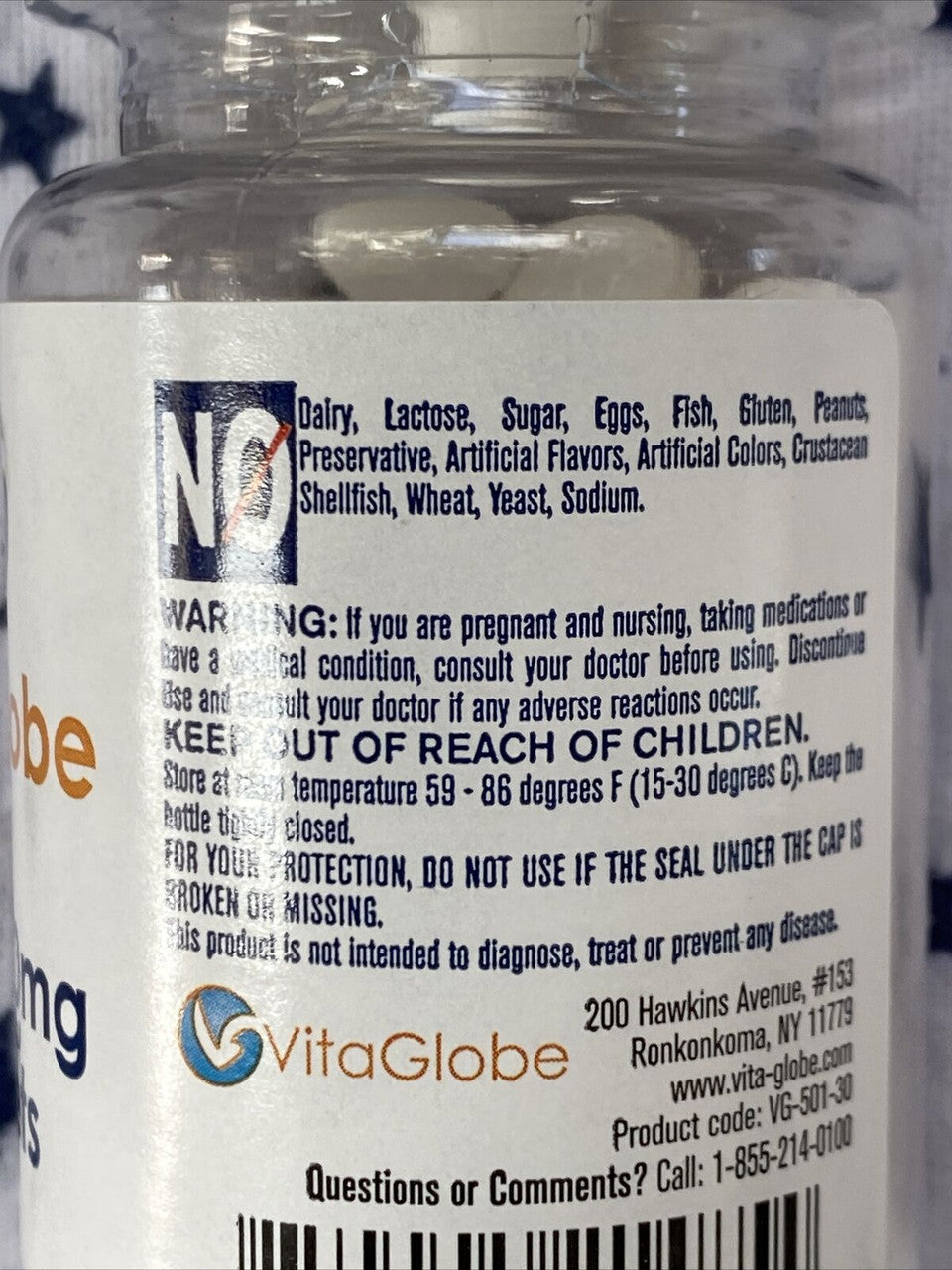2 Pc VitaGlobe Zinc 50 Mg 30 Tablets