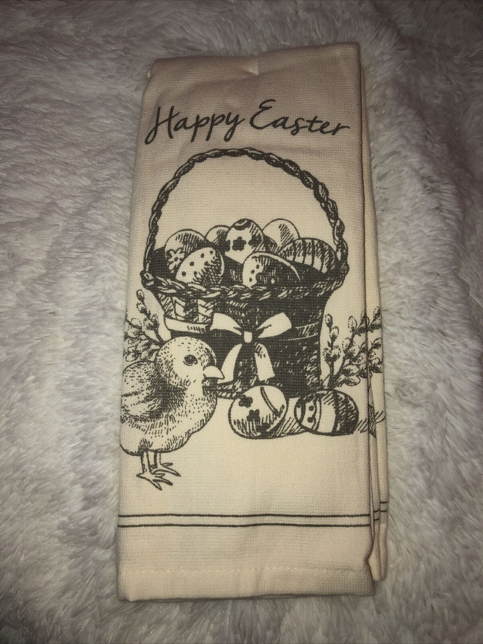 Deborah Connolly Designs Easter Kitchen Towels Set Of 2 Chicken & Easter Basket
