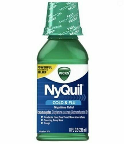 NyQuil Cold & Flu Original Flavor by Vicks, 8 fl oz Syrup Ex 11/2022
