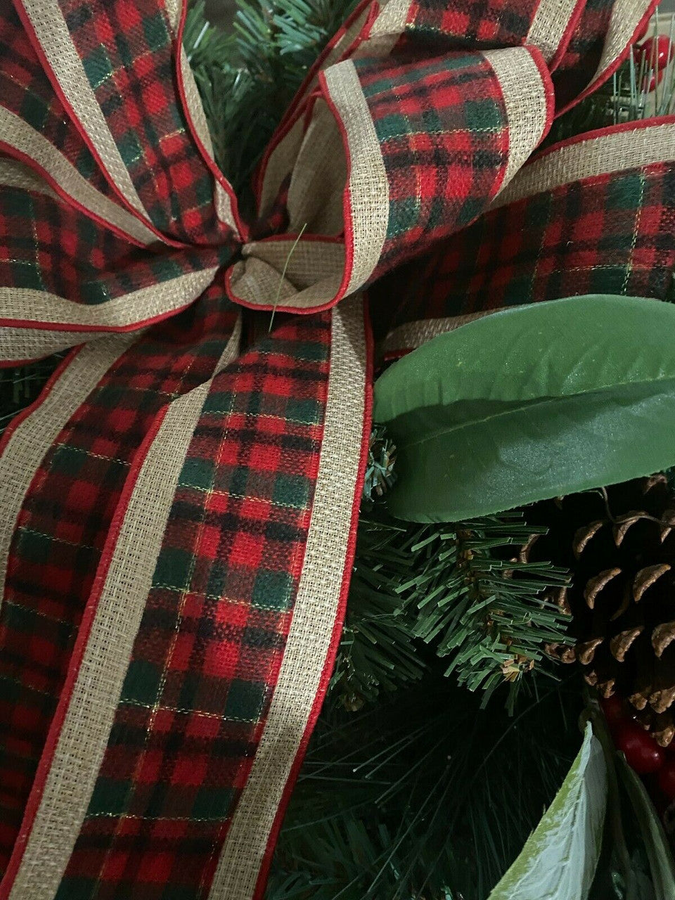 MARTHA STEWART 33" Mixed Floral Plaid Ribbon $299 CLOSEOUT SALE