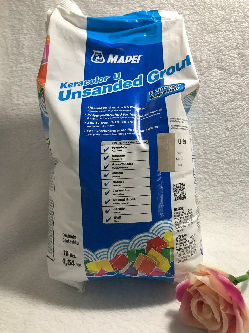 Mapei Keracolor U 10lb Bag Unsanded Grout - IVORY 10 lbs