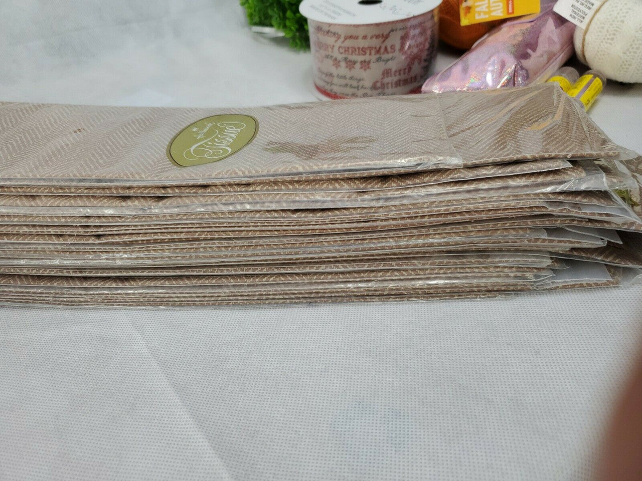 Hallmark Tissue Paper Brown Texturet Lot of 27 Packs of 5 sheet 20 sq ft
