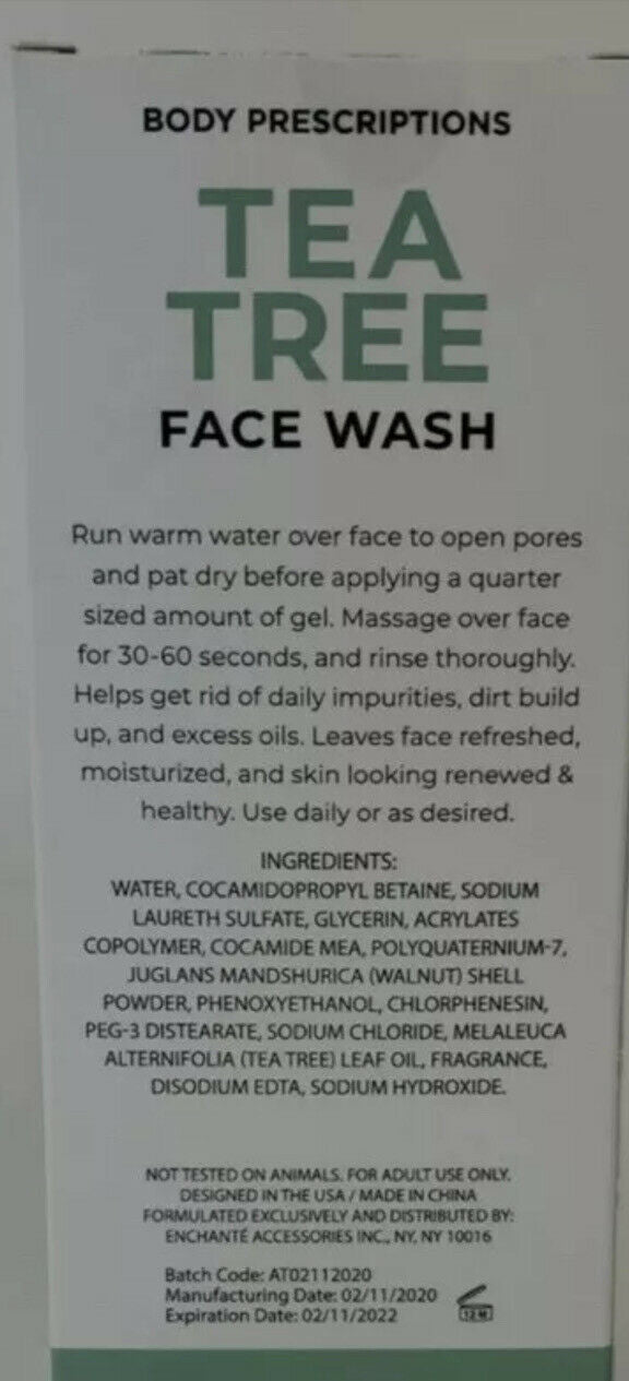 Body Prescriptions Tea Tree Face Wash