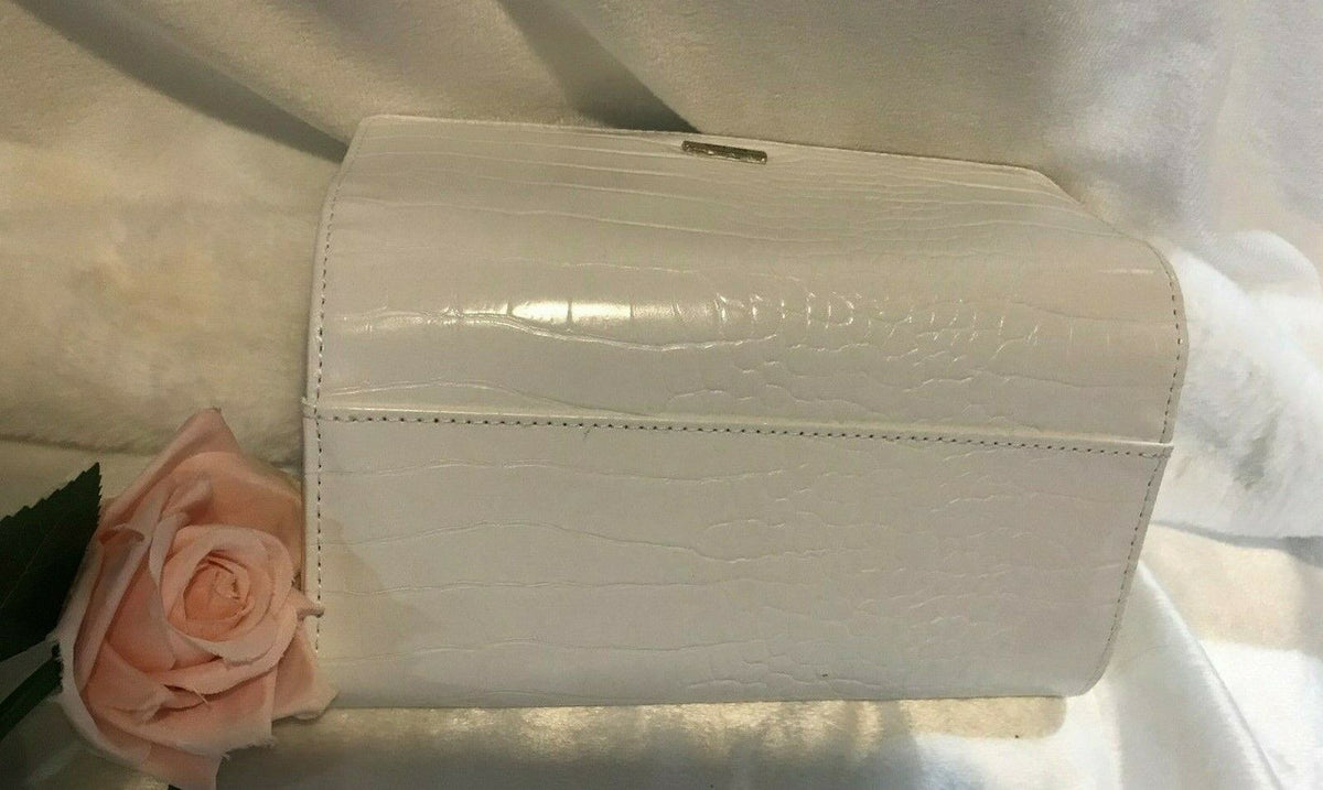 BCBG white snake ZAHARA FLAP WALLET