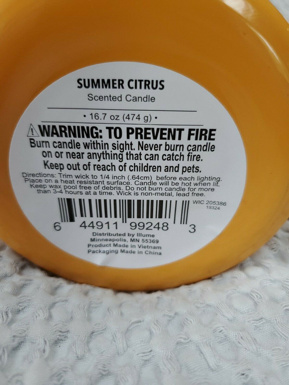 Illume Summer Citrus Scented Glass Candle 16.7 oz