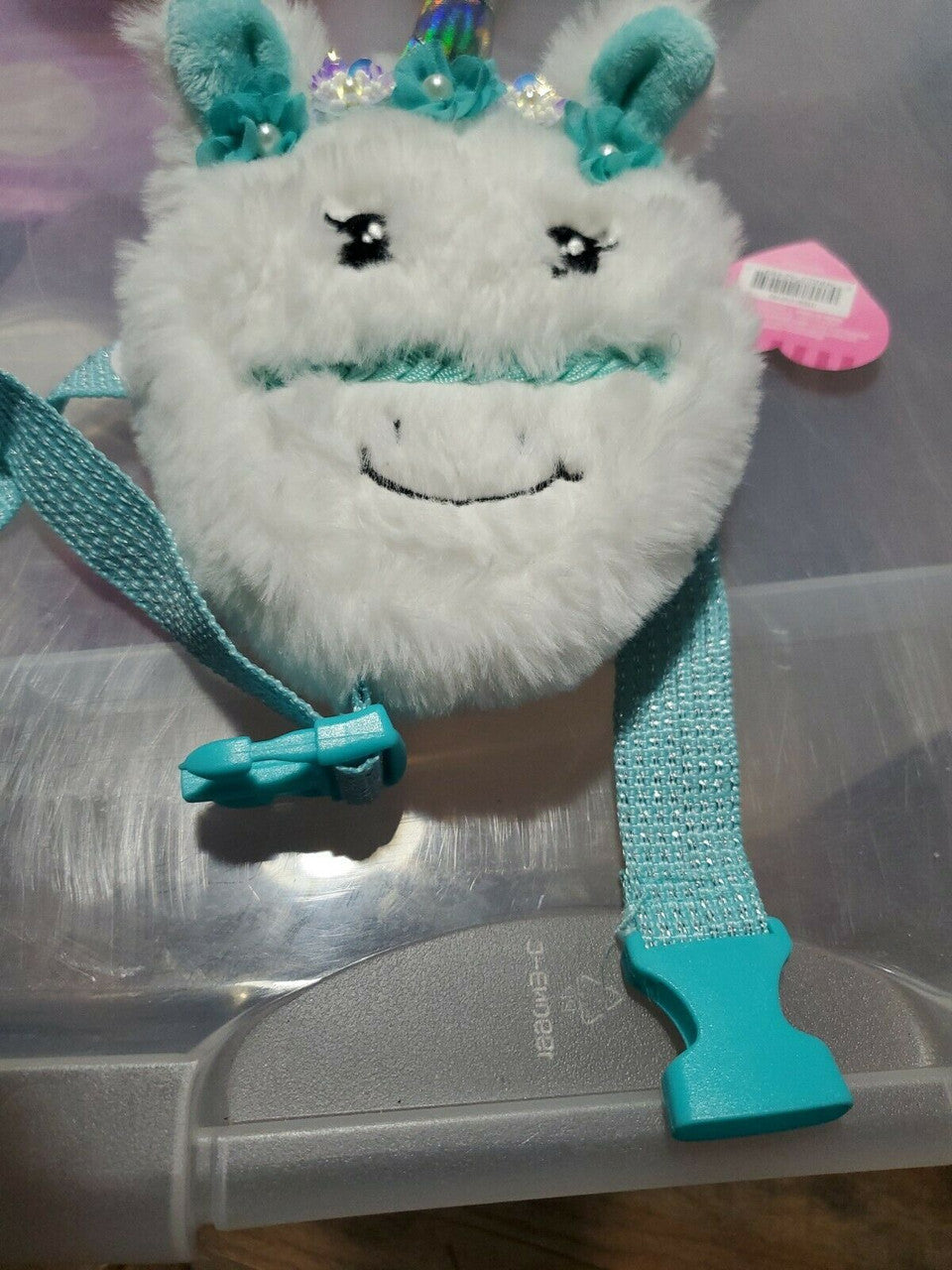 LOVE IN THE AIR Fanny Pack Unicorn Plush Zippered Waist Pouch Purse 3+