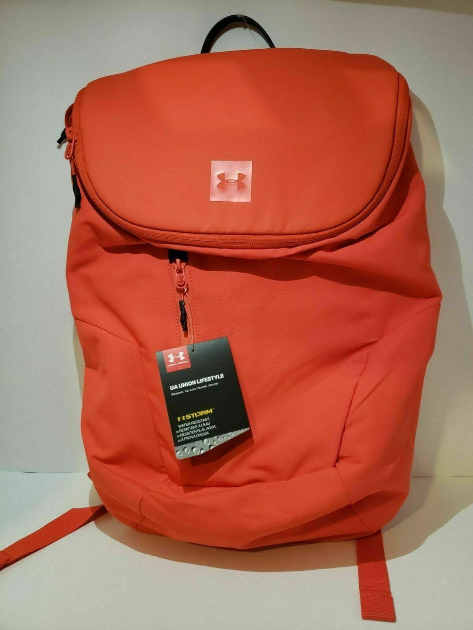 Under Armour Storm Neon Orange Union Lifestyle Backpack Water Resistant