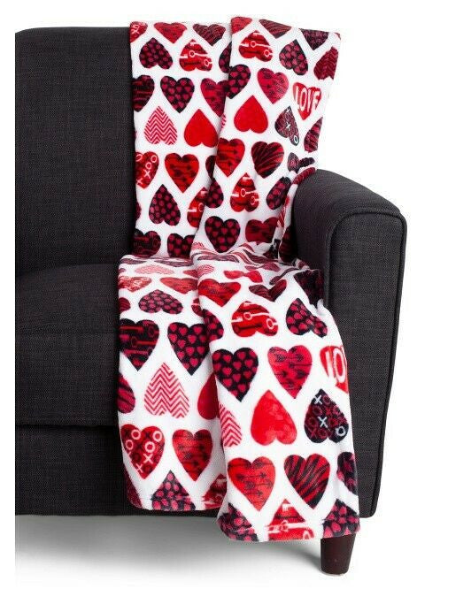 ️LOVE️ Hearts DREAM HOME Hearts Plush Throw 50" x 70"