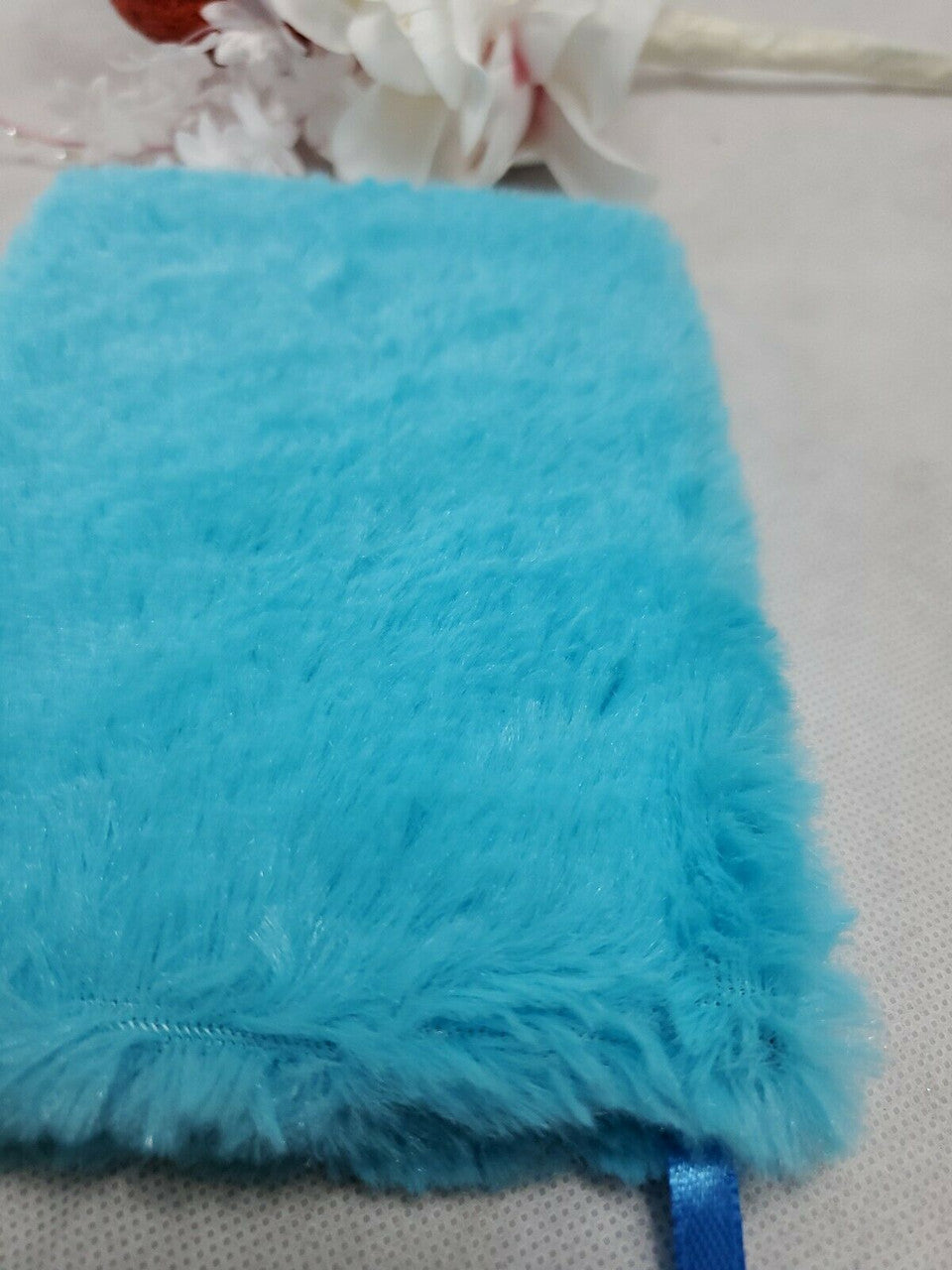 HAPPY GO FLUFFY Fur Puffy Chic Journal Kids Notebook Diary 6” Blue
