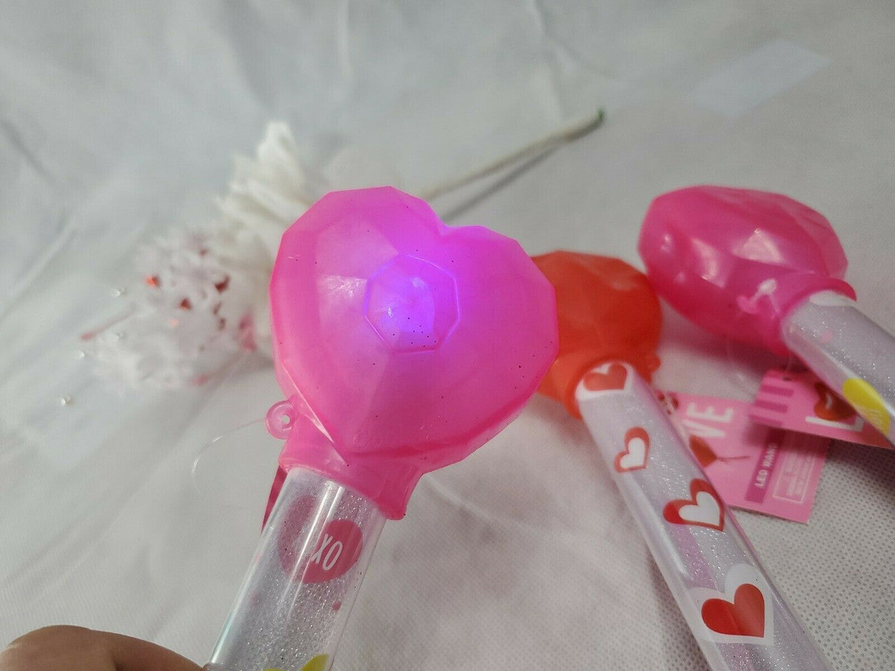 VALENTINE'S DAY In The Air LED WAND Lot of 3 wands 3+