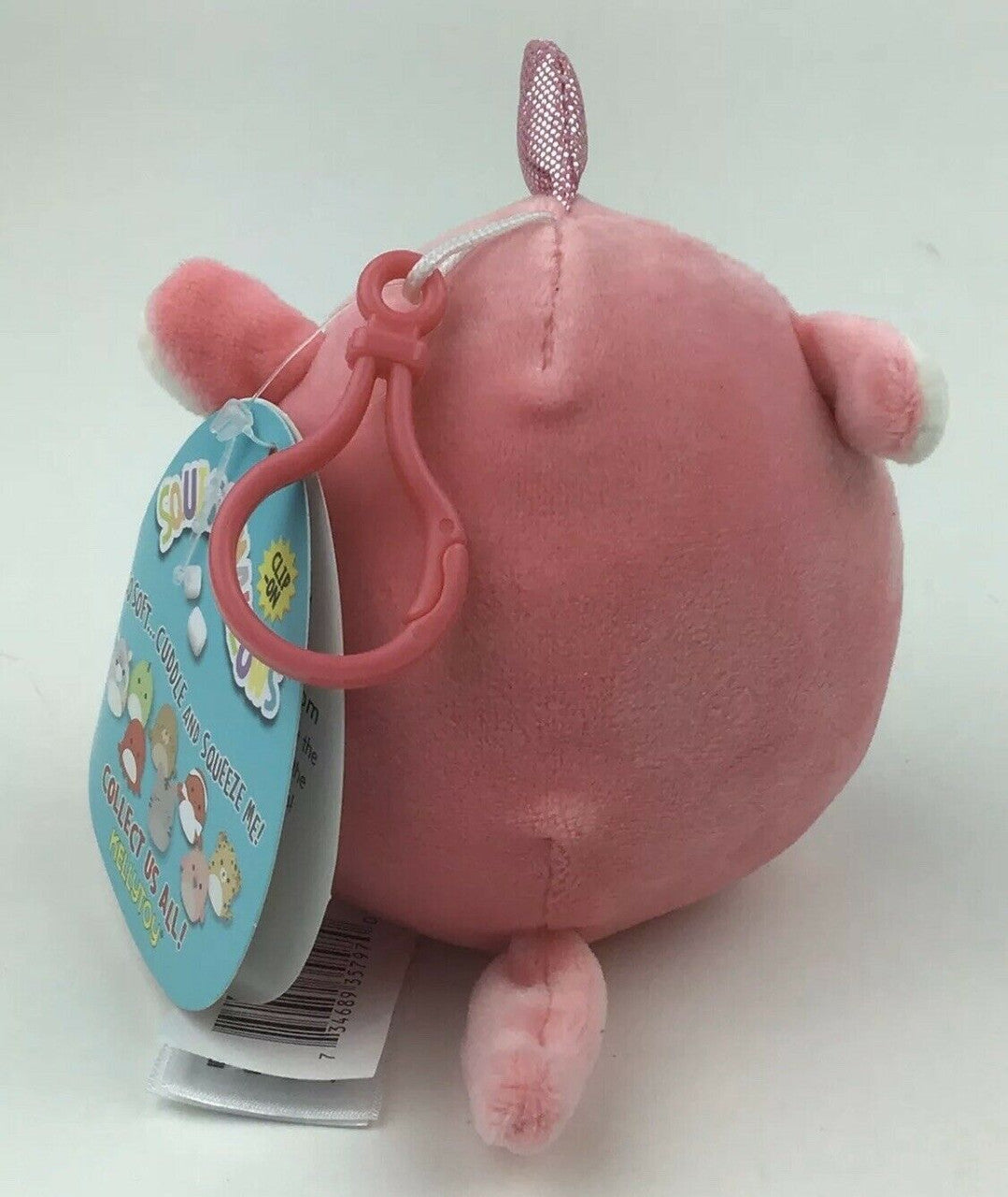 Squishmallows Zoe Pink Unicorn 3.5 Clip-on Soft Plush By Kellytoy