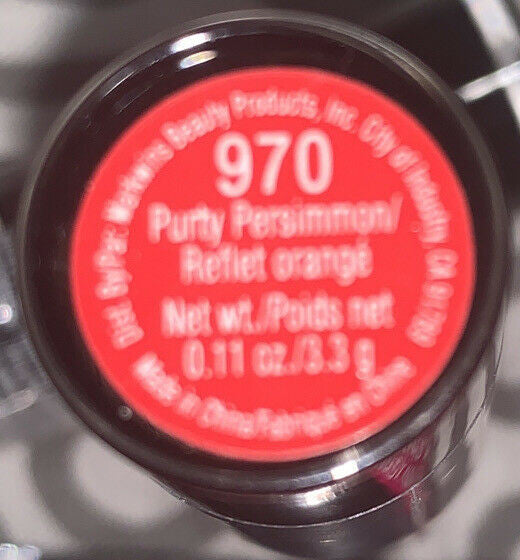 Wet n Wild Mega Last Lip Color #970 PURTY PERSIMMON Lipstick (Lot of 2)