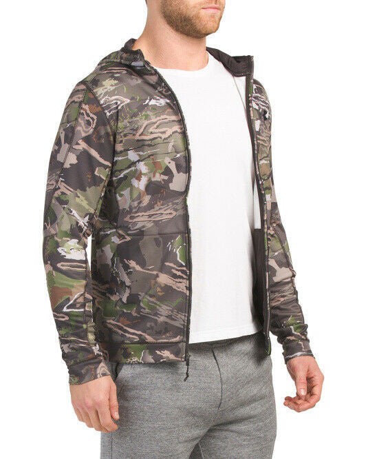UNDER ARMOUR Threadborne Stix Fleece Full Zip Hoodie Size S