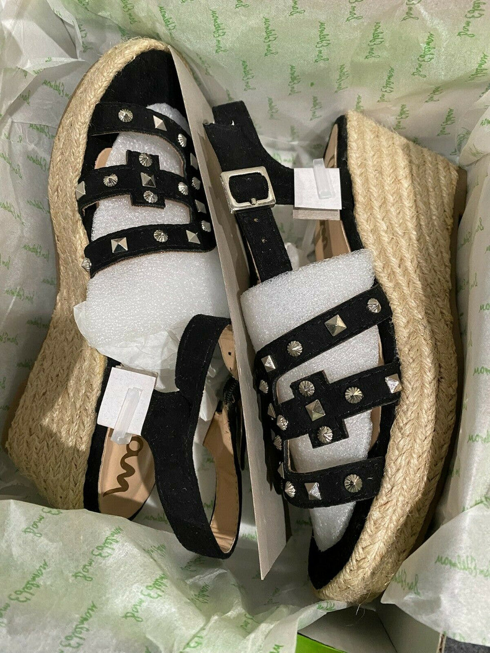 Sam Edelman Kids Girl's Elsie Eleanor Wedge Sandal Size 1 BLACK