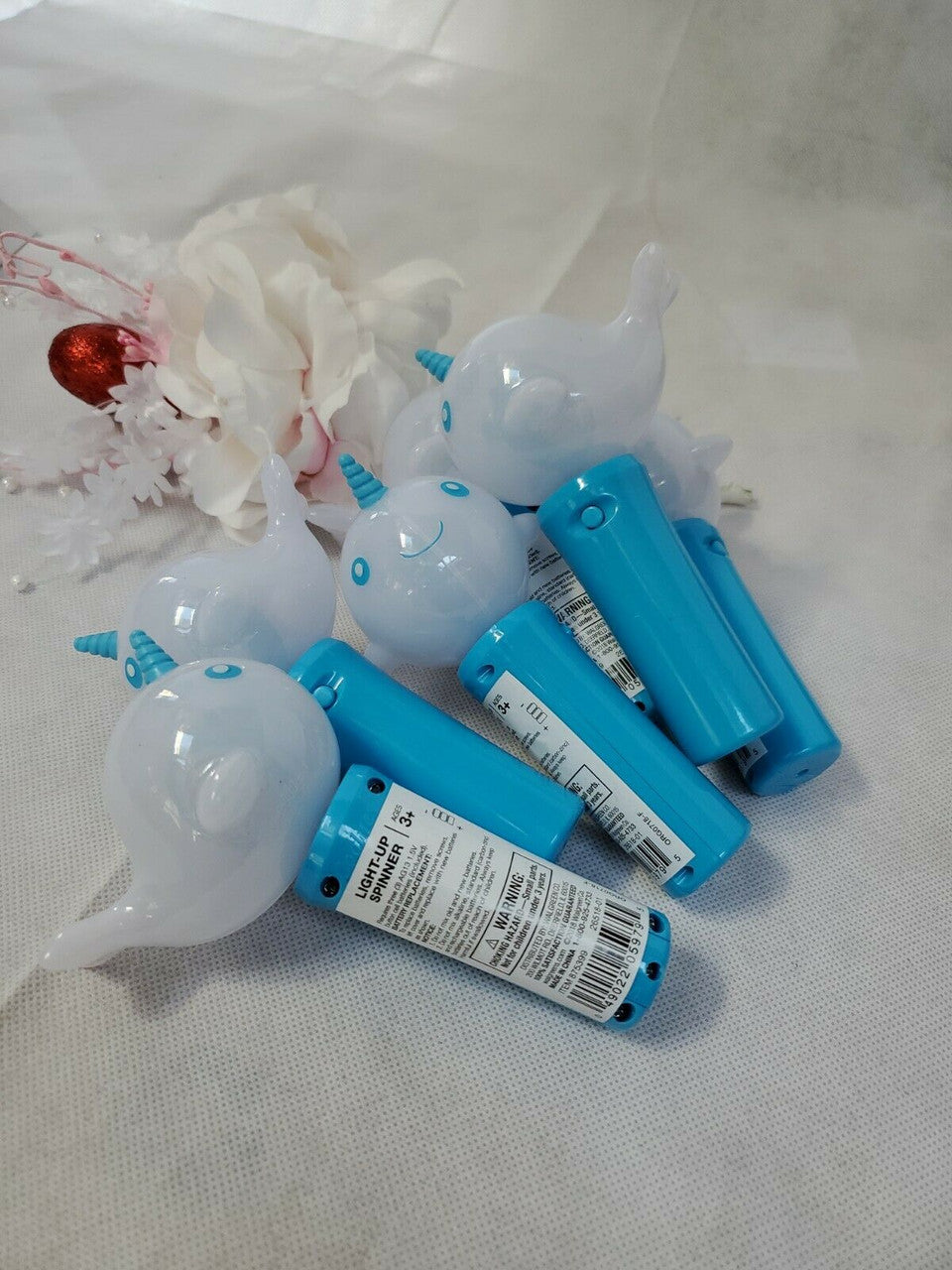 CoolLite Light Up Spinner Toy Unicorn Wale Battery OP Hand Held 3+ Lot of 6