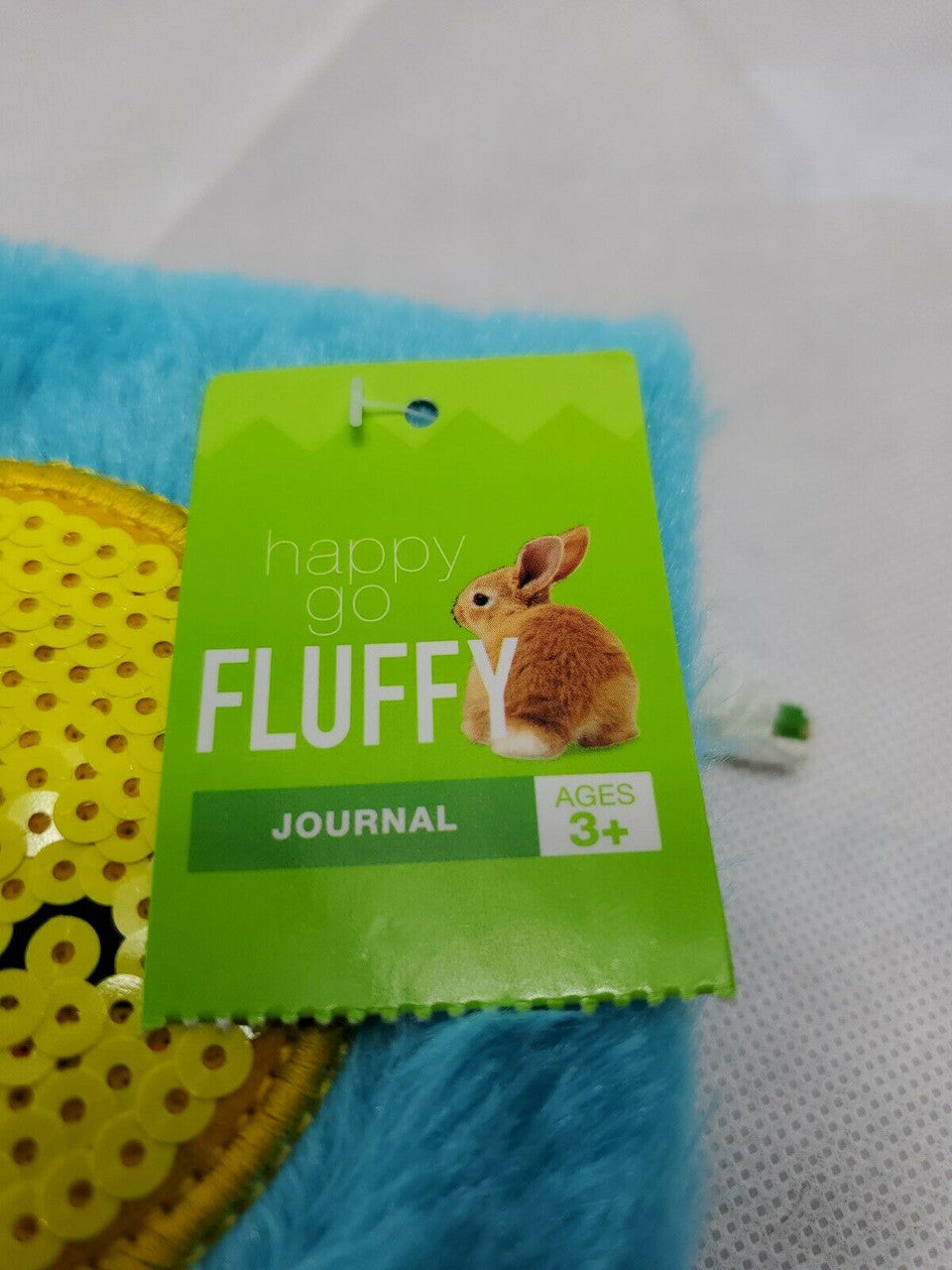 HAPPY GO FLUFFY Fur Puffy Chic Journal Kids Notebook Diary 6” Blue