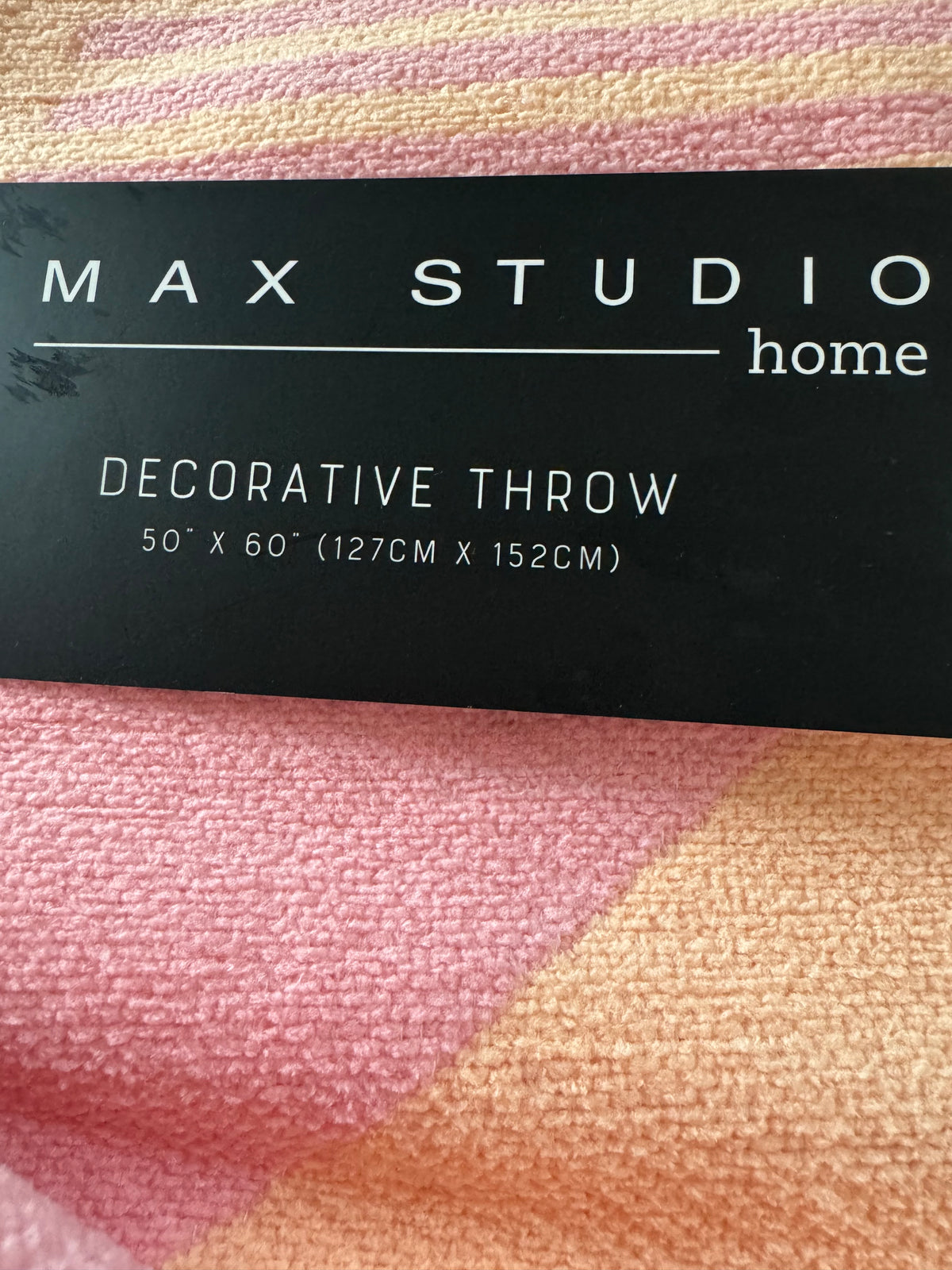 Throw Home Pink Peach Colorblock 50x60