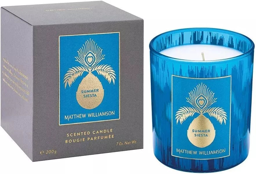 Matthew Williamson Summer Siesta Candle – 200g Luxury Soy & Beeswax Blend