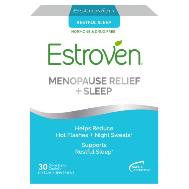 Estroven Menopause Relief Sleep Cool – 30 Caplets, Gluten-Free, Lactose-Free, Hormone-Free
